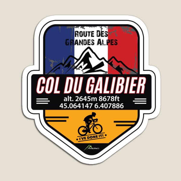 Item preview, Col du Galibier Cycle T-Shirt & Sticker - Route des Grandes Alpes - Ive Done It! designed and sold by OuterShellUK.