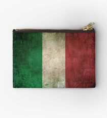 Old and Worn Distressed Vintage Flag of Italy Zipper Pouch