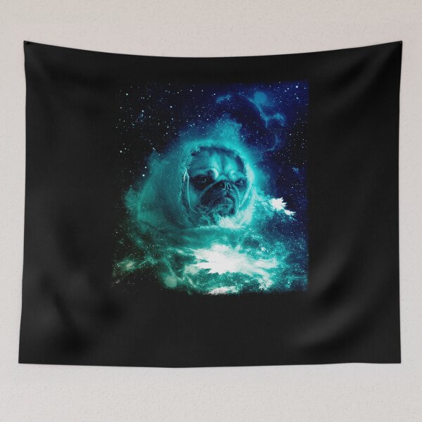 Item preview, Pug In Space Shirt Pug Astronaut Galaxy Trippy Sci fi Tshirt designed and sold by cgocgy.