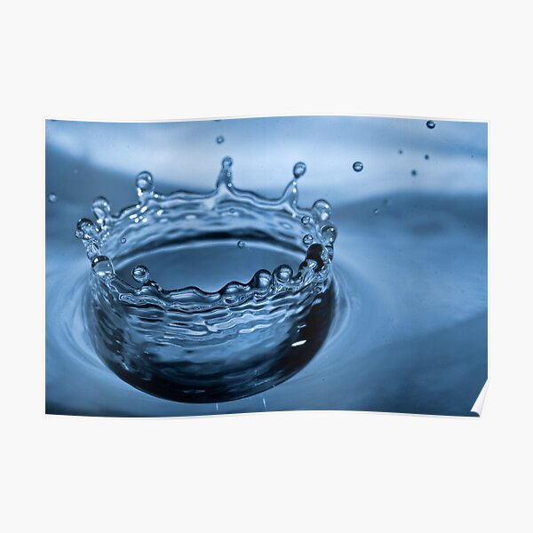 Blue Water Drop Poster