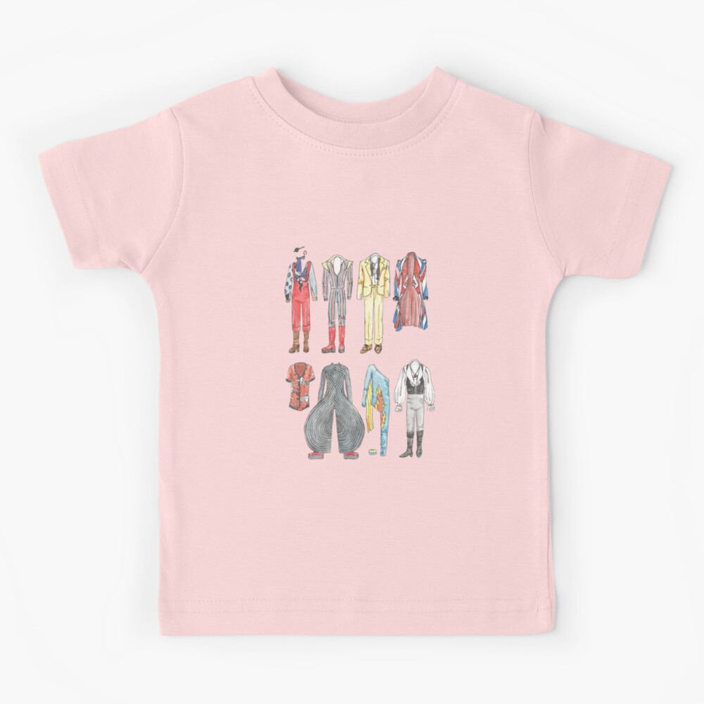 BOWIE COSTUMES Kids T-Shirt for Sale by flatlaydesign