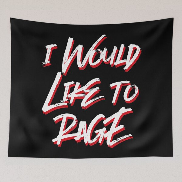 Item preview, I Would Like to Rage Barbarian Quote designed and sold by pixeptional.