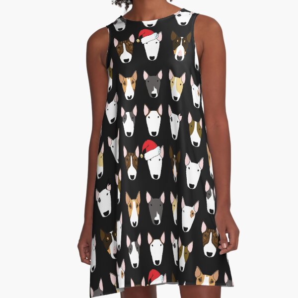 Santa Multibull Pattern A-Line Dress