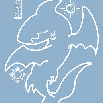 Artwork thumbnail, Eclipse Eater (blue bg, white lines) by ChannelCzar