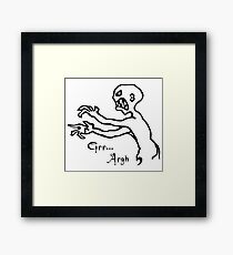 Grr Argh, Monster, Buffy the Vampire Slayer, Mutant Enemy, 90s, BTVS, Zombie, Joss Whedon, Angel, Buffering, Pop Culture, Zombie Framed Print