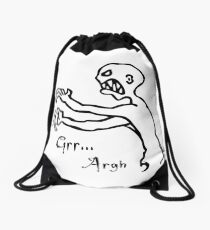 Grr Argh, Monster, Buffy the Vampire Slayer, Mutant Enemy, 90s, BTVS, Zombie, Joss Whedon, Angel, Buffering, Pop Culture, Zombie Drawstring Bag