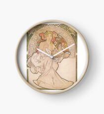 Alphonse Mucha Art, Famous European, Art Posters Clock