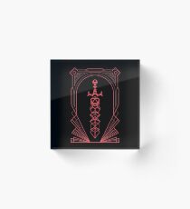 Bloque acrílico Espada de dados poliédricos de Dungeon Armory