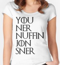 jon sner ners nuffin Women's Fitted Scoop T-Shirt