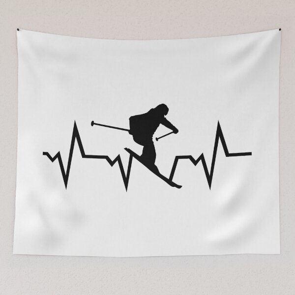 Item preview, Skiing Heartbeat, Ski designed and sold by claudiasartwork.