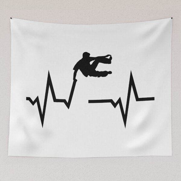 Item preview, Parkour Freerunning & ECG Heartbeat designed and sold by claudiasartwork.