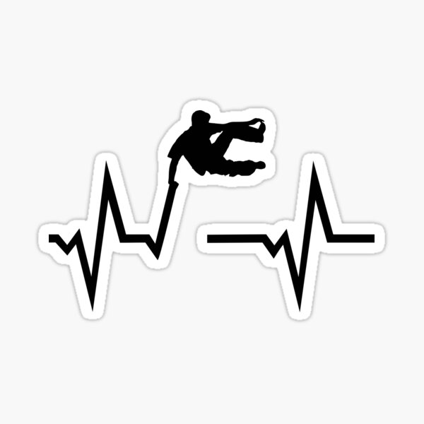 Parkour Freerunning & ECG Heartbeat Sticker