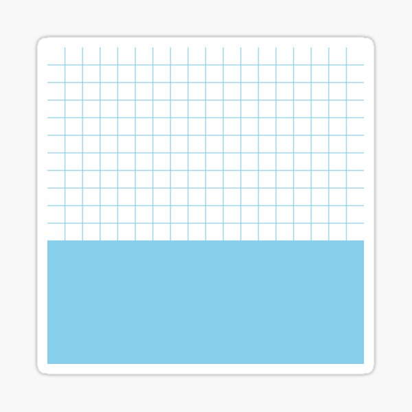 Artikel-Vorschau von Himmelblau-Gitter auf Weiß über Himmel-Blau, designt und verkauft von rewstudio.