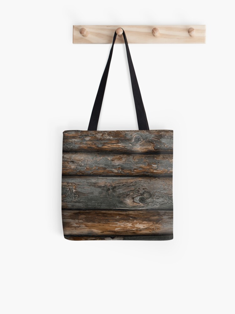 wooden tote bag