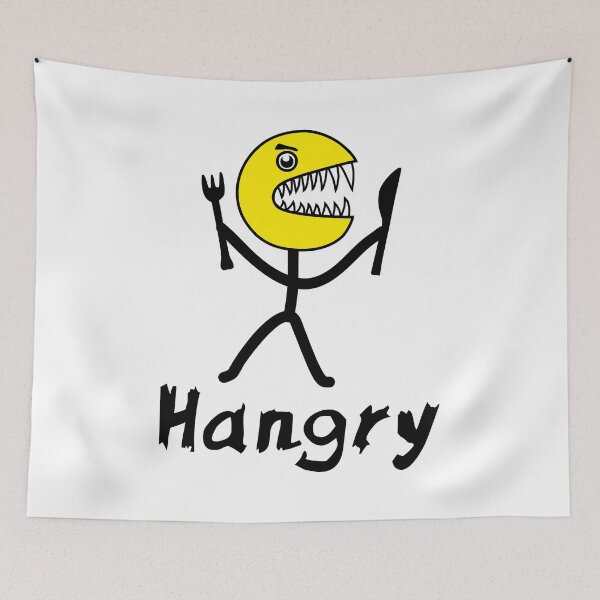 Item preview, Very hangry emoji stickfigure designed and sold by claudiasartwork.