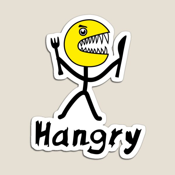 Item preview, Very hangry emoji stickfigure designed and sold by claudiasartwork.