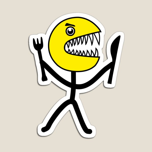 Item preview, Very hangry emoji stickfigure designed and sold by claudiasartwork.