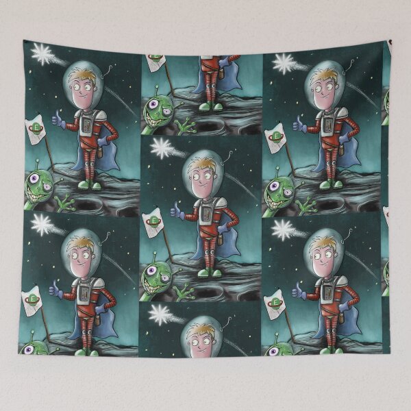 Item preview, Space man and alien scene designed and sold by Matt Corrigan.