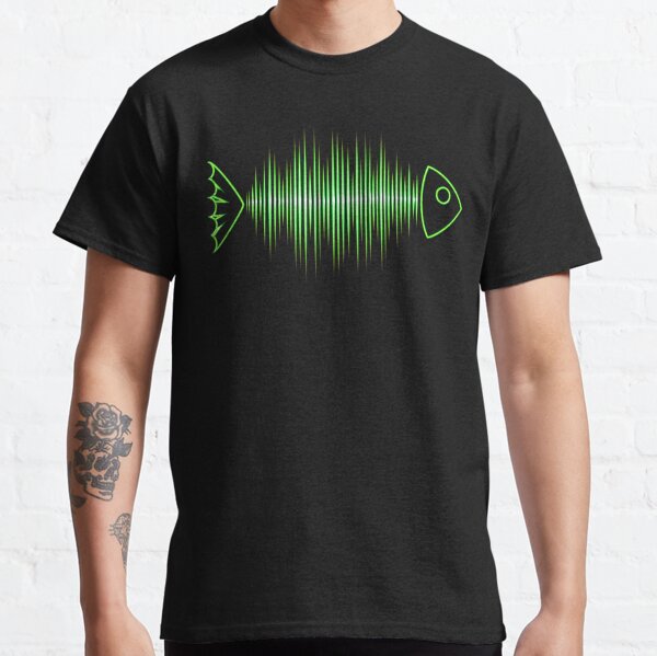 Music Fish Pulse Rate Frequency Dance House Techno Wave T-Shirt Tee shirt  shirts graphic tees oversized t shirt Men's clothing