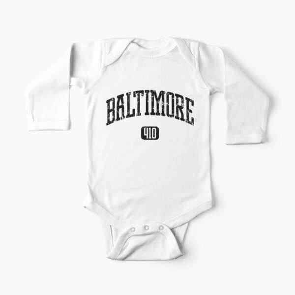 Baltimore 410 Orange Print Baby One Piece By Smashtransit Redbubble