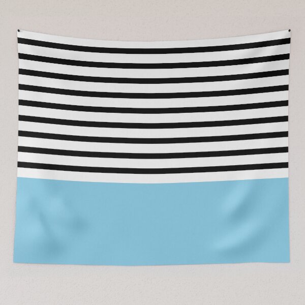 Item preview, Black Stripes Above Sky Blue designed and sold by rewstudio.
