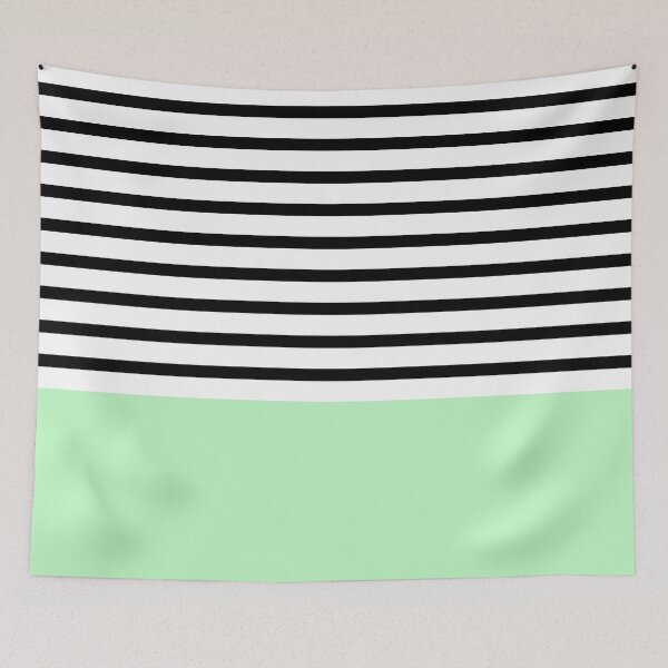 Item preview, Black Stripes Above Mint Green designed and sold by rewstudio.