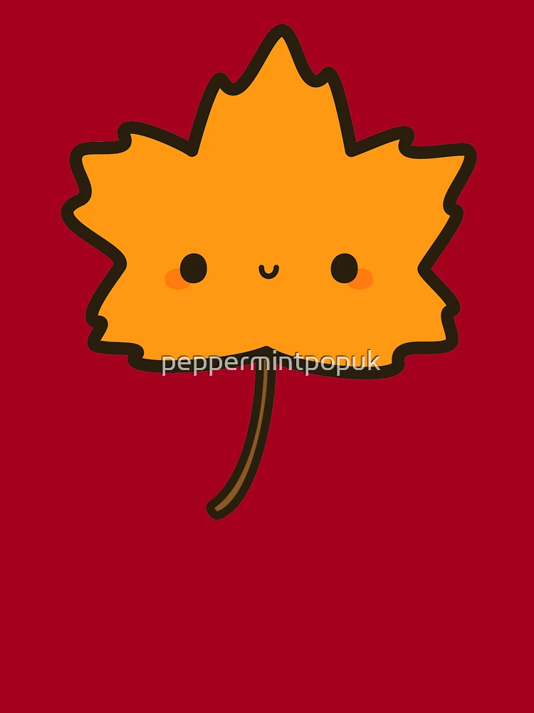 Cute autumn leaf Kids T-Shirt for Sale by peppermintpopuk