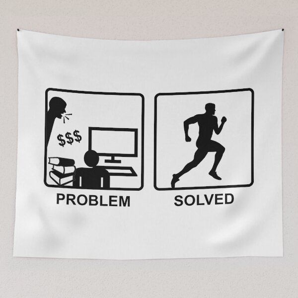 Item preview, Running solves Problems - Man designed and sold by claudiasartwork.