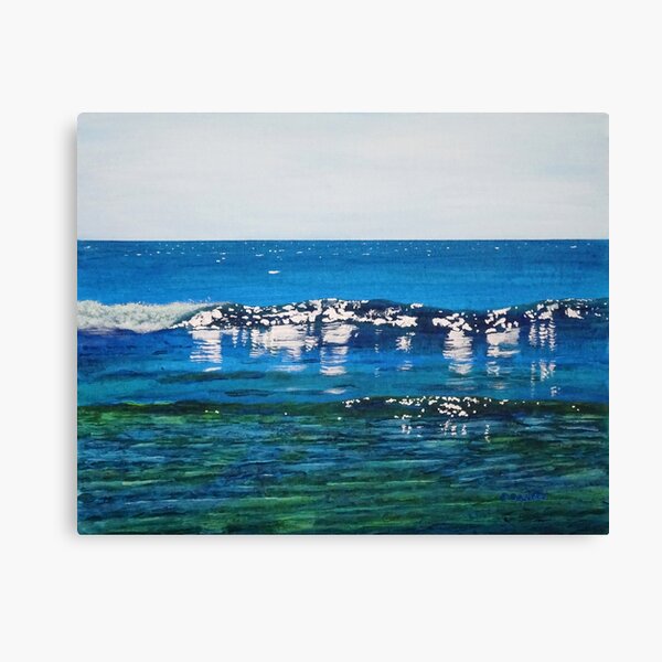 Play of Light on the Water at Poldhu Cove Canvas Print