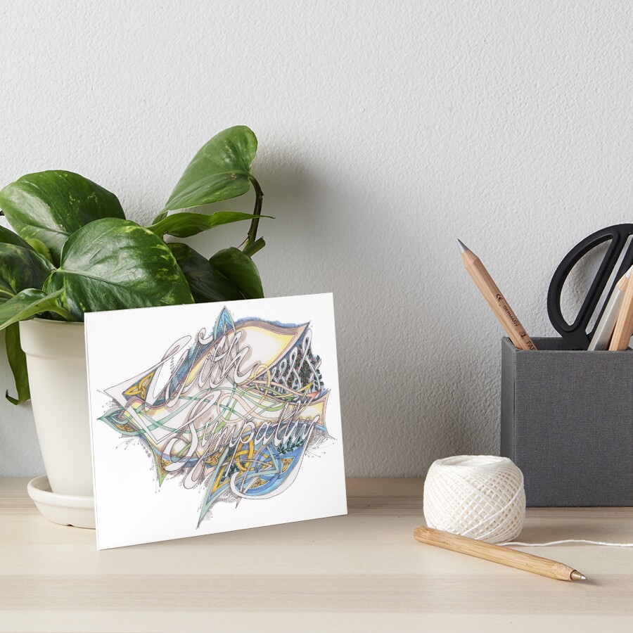 With Sympathy Art Board Print