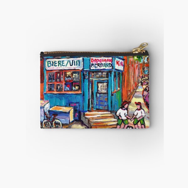 Item preview, PAINTINGS OF KIDS PLAYING SOCCER NEAR MONTREAL DEPANNEUR BERNARD AND JEANNE MANCE designed and sold by Carole  Spandau.