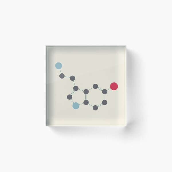Serotonin neurotransmitter molecule Acrylic Block