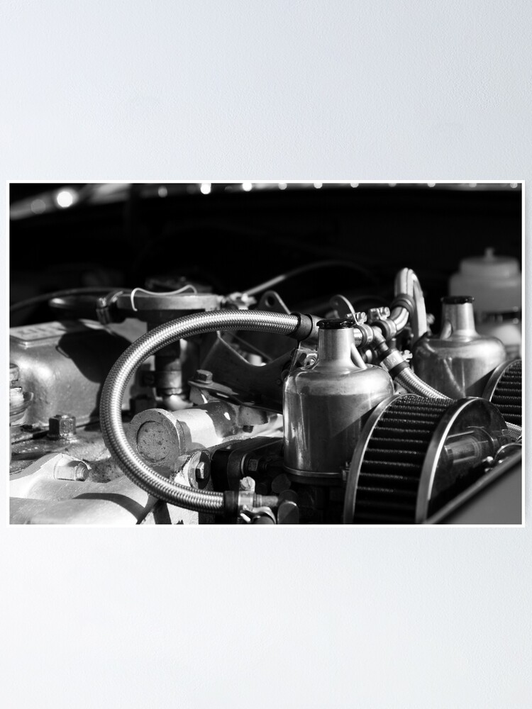 "Twin SU Carburettors on a Classic Car Engine" Poster by robcole Redbubble