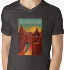 Valles Marineris T-Shirt mit V-Ausschnitt für Männer