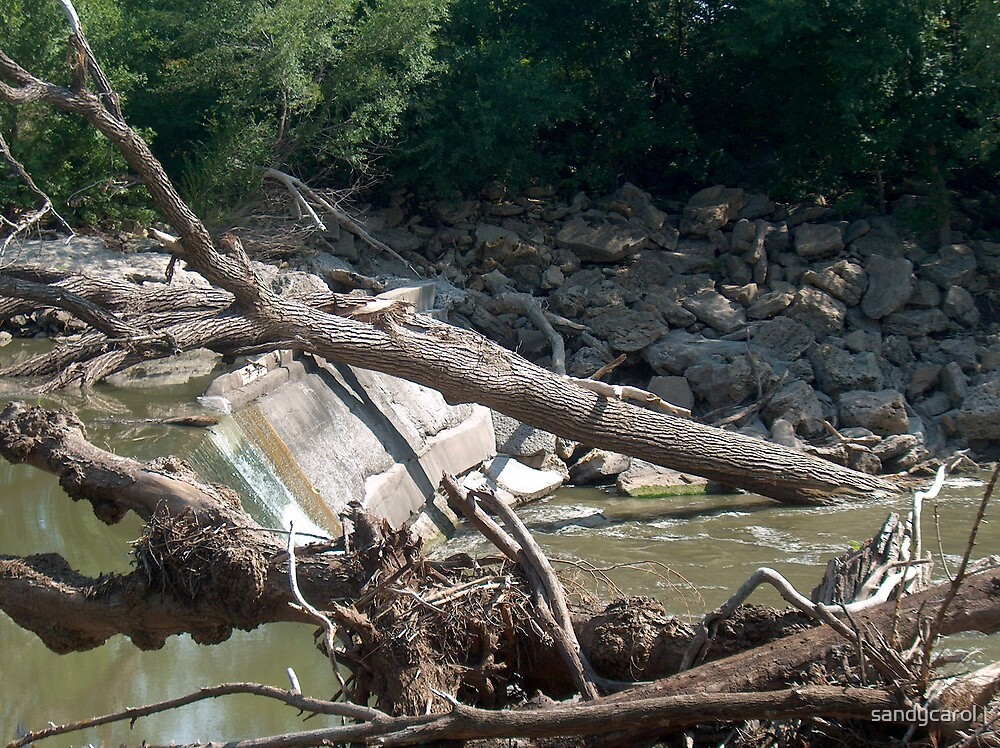 "Dam at Cottonwood Falls, Kansas" by sandycarol Redbubble