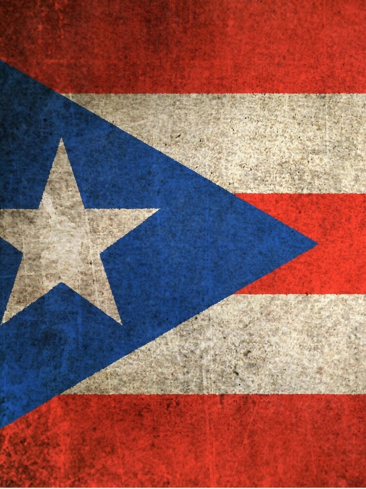 Old and Worn Distressed Vintage Flag of Puerto Rico by JeffBartels