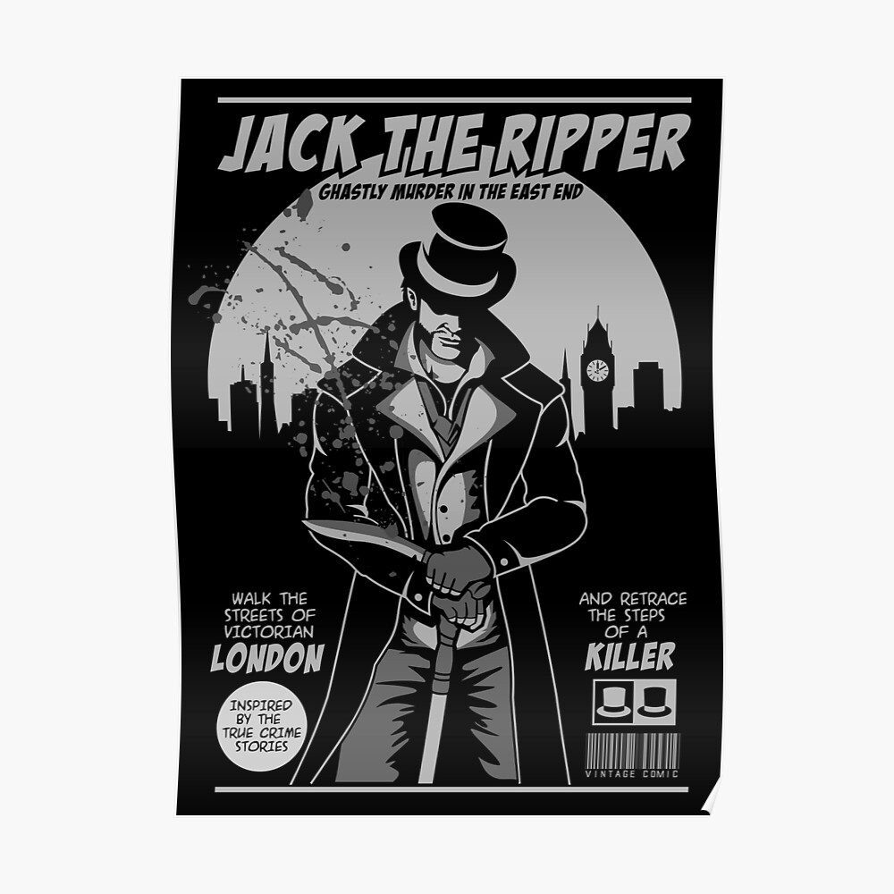 Jack The Ripper Comic Vintage Style Poster By Beanbeardy Redbubble Jack The Ripper Comic Vintage Style Poster By Beanbeardy Redbubble