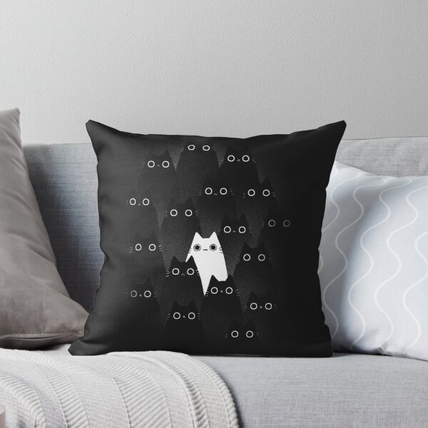 Item preview, Different Perfection - White Cat - Cute Black Kitty designed and sold by BlancaVidal.