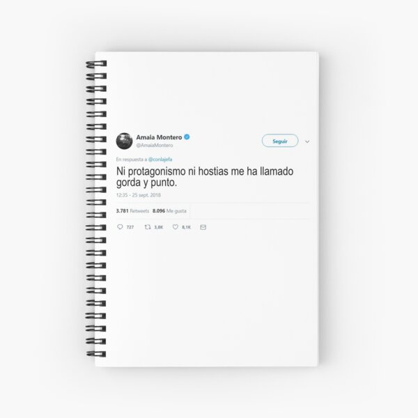 Vista previa del artículo con la obra «Amaia Montero - Me ha llamado gorda y punto», diseñado y vendido por samaritan100.