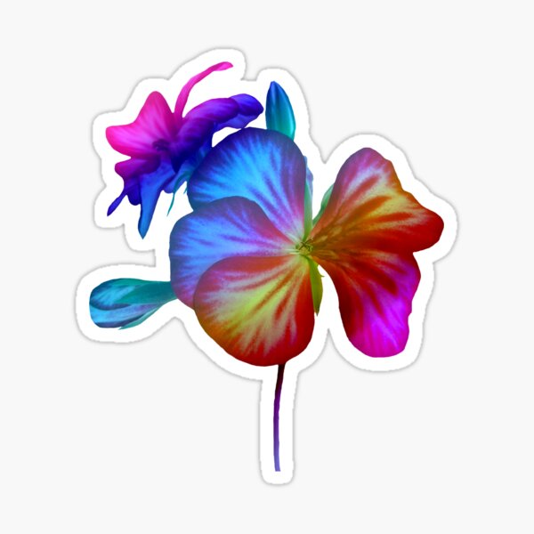 das Leben ist bunt ! - zauberhafte Regenbogen - Blume Sticker