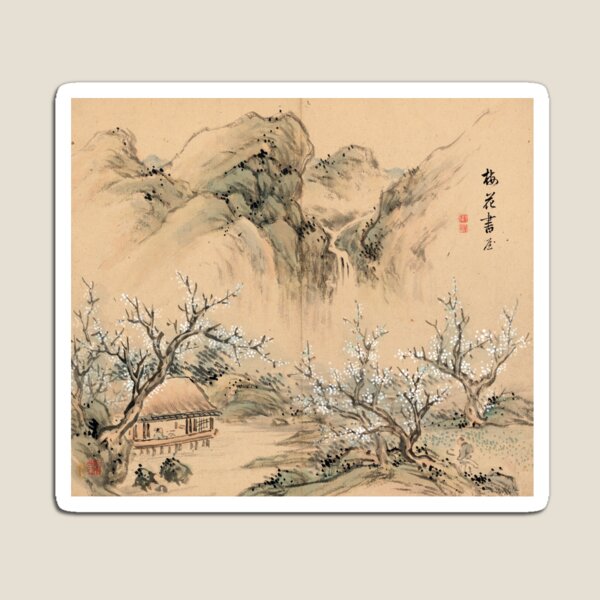 Aperçu de l'œuvre Paysages des quatre saisons-printemps (peinture japonaise restaurée) créée et vendue par PromoteProgress.