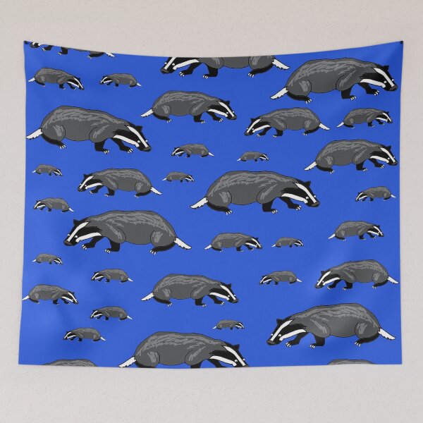 Item preview, Blue Bagder Cartoon Pattern designed and sold by jaggerstudios.