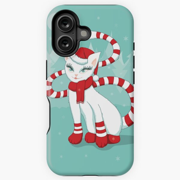 Item preview, White cat in Christmas mood designed and sold by Boriana Giormova.