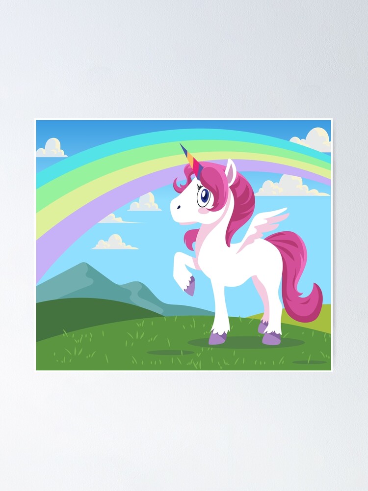 Cute Unicorn Rainbow background