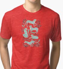 Cheetah Collection – Mint & Black Palette Tri-blend T-Shirt