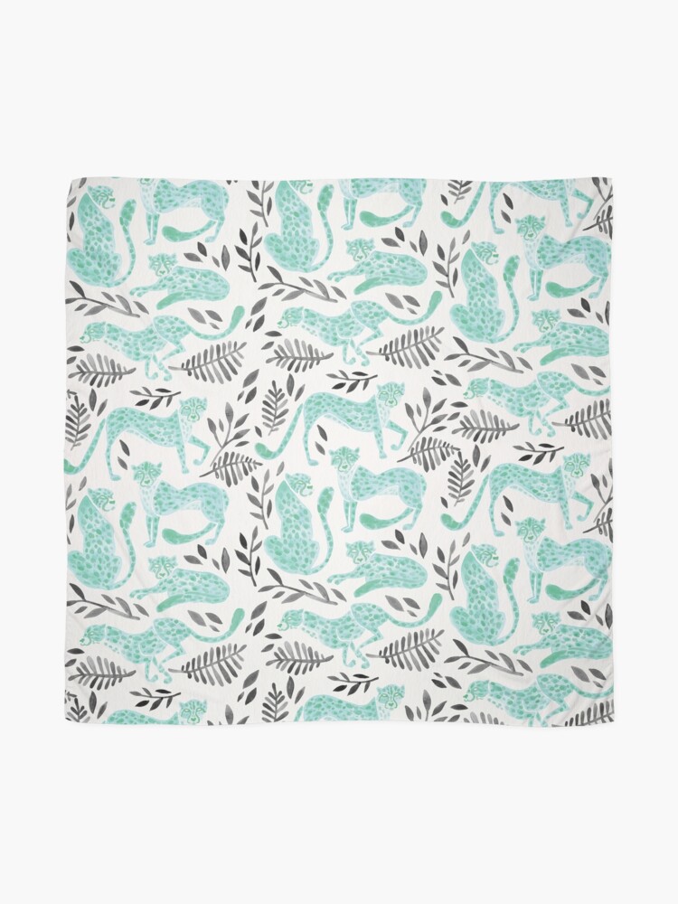 Alternate view of Cheetah Collection – Mint & Black Palette Scarf
