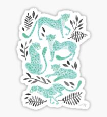 Cheetah Collection – Mint & Black Palette Sticker