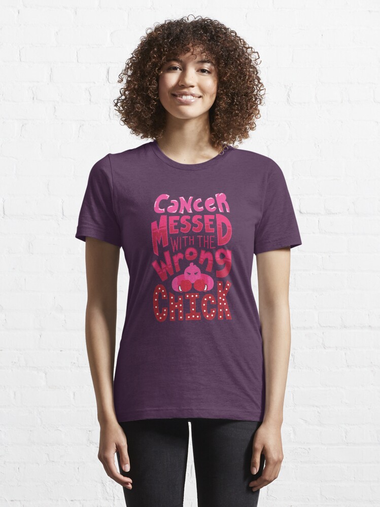 Alternative Ansicht von Cancer Messed With The Wrong Chick - Cancer Fighting Gift Essential T-Shirt