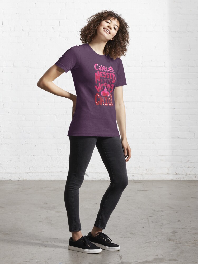 Alternative Ansicht von Cancer Messed With The Wrong Chick - Cancer Fighting Gift Essential T-Shirt