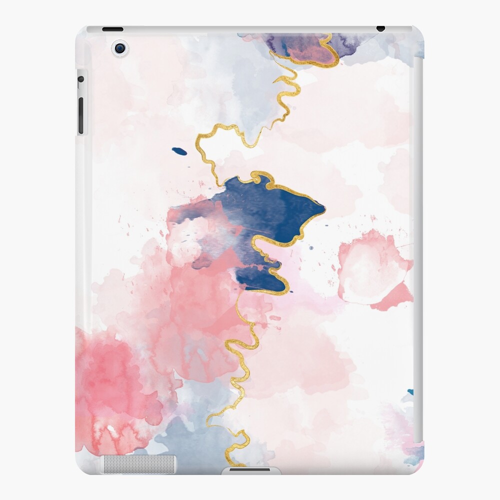 Kintsugi Pastel Marble Abstract #kintsugi #gold #japan #marble #pink #blue #home #decor #kirovair #watercolor #pastel iPad-Hülle & Skin